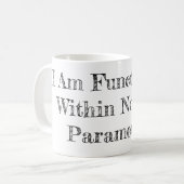 AM functioneert binnen normale parameters Koffiemok (Voorkant links)