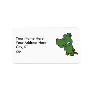 AM- Funny Gator-Adresetiketten Etiket