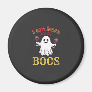 Am Here Boos Halloween Geest Wijn Glazen Spin W Magneet