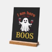 Am Here Boos Halloween Ghost Verres à Vin Araignée (Angle)