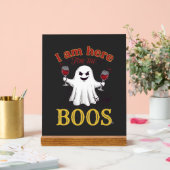 Am Here Boos Halloween Ghost Verres à Vin Araignée (Mariage)