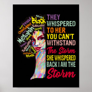 AM Het Storm Vrouwen Juneteenth Black History Maan Poster