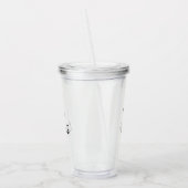 AM Koffie, PM Wijn zwarte witte douanetekst casual Acryl Drinkbeker (Links)