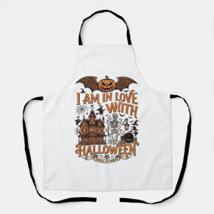 Am Love Halloween Geheime Huis Skelet Pompoen_1 Schort