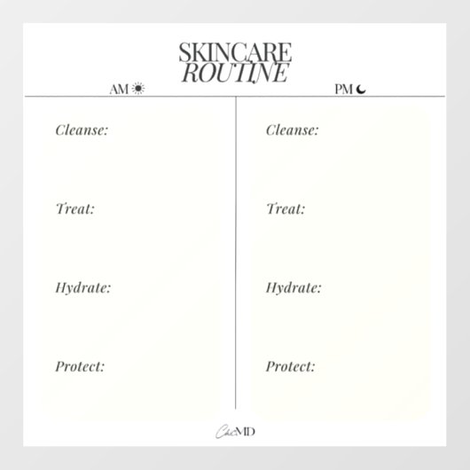 AM/PM huidverzorgingsroutine Raamsticker (Vel)