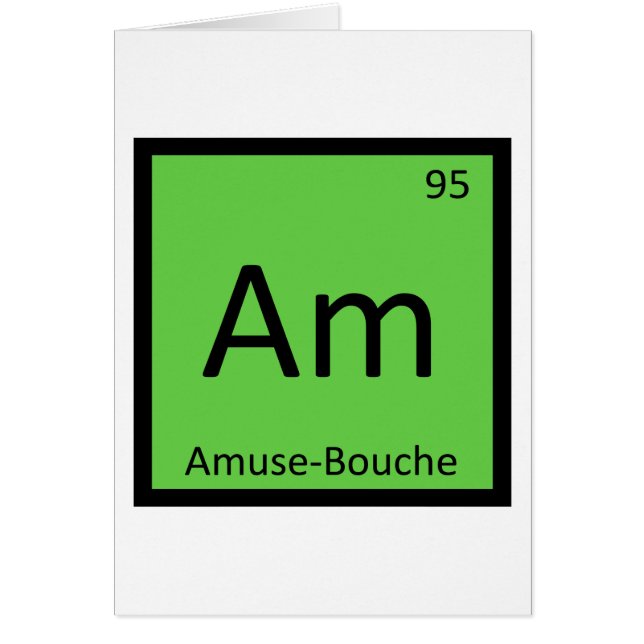 Am - Table périodique de la chimie de l'Amuse-Bouc (Devant)
