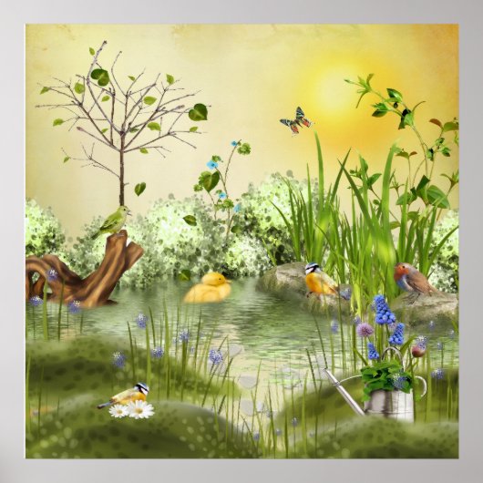 am Teich Poster (Voorkant)