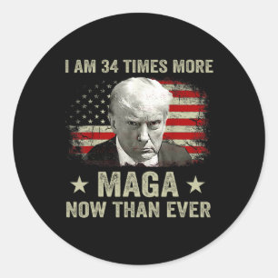 AM &#; Times meer maga nu dan ooit Trump-steun Ronde Sticker