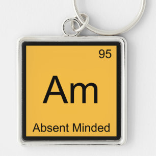 Am - Verstrooide Chemie Element Symbool T-shirt Sleutelhanger