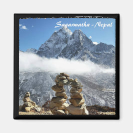 Ama Dablam & Rock Arch, Sagarmatha - Nepal Magneet