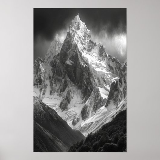 Ama Dablam Top View AI Art Poster (Devant)