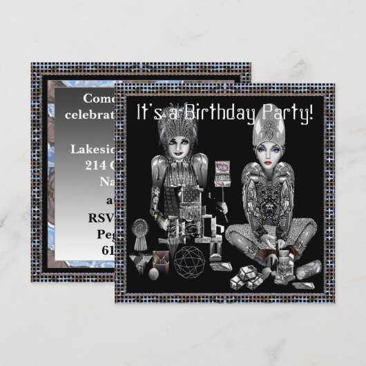 Amadon Invitation d'anniversaire (Devant / Derrière)