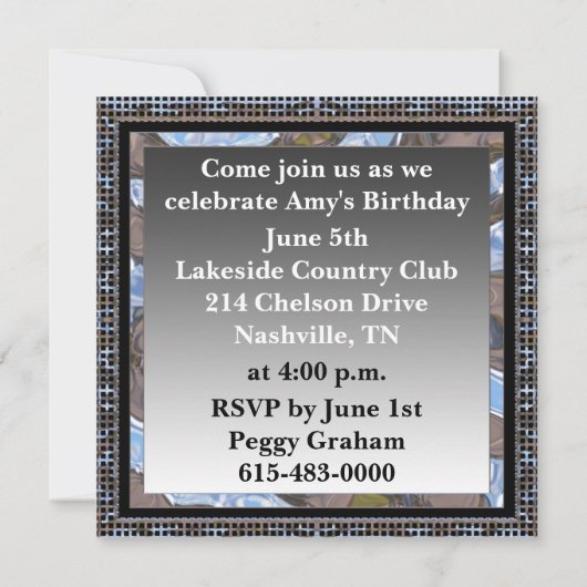 Amadon Invitation d'anniversaire (Dos)