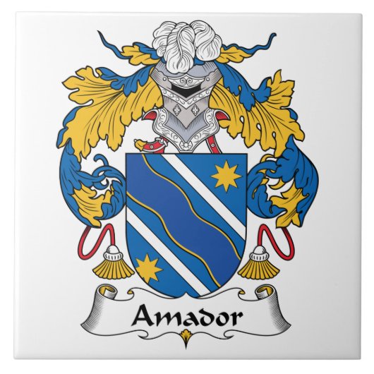 Amador Family Crest Tegeltje (Voorkant)