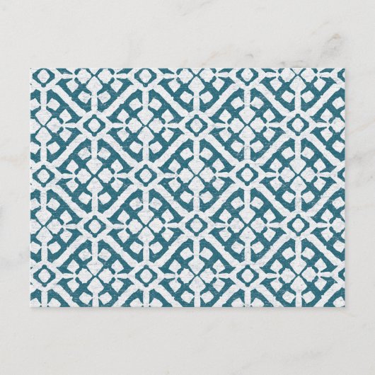 Amadora Blue Pattern Briefkaart (Voorkant)
