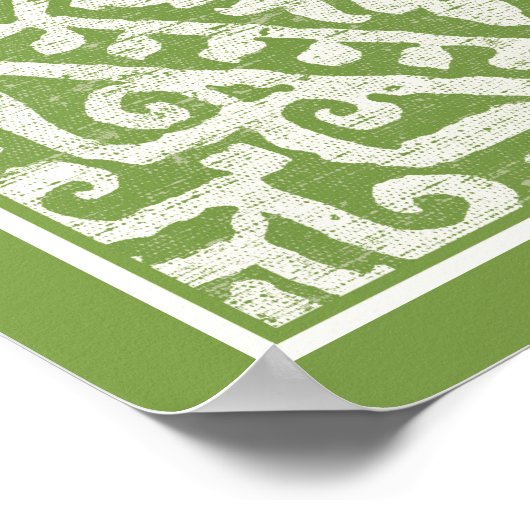 Amadora Green Pattern Poster (Hoek)