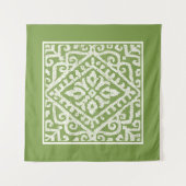 Amadora Green Pattern Wandkleed (Voorkant)