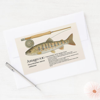 Amago (Oncorhynchus masou ishikawae) Rechthoekige Sticker