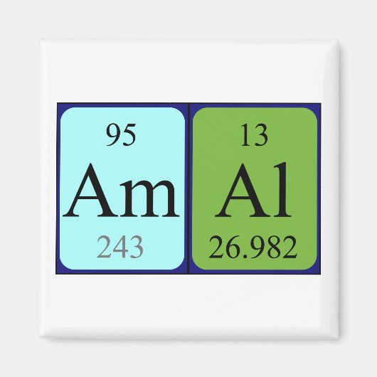 Amal periodieke table name magnet magneet (Voorkant)
