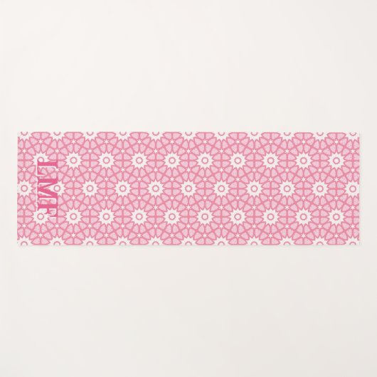 Amal Star Lattice in Pink Personalized Yogamat (Voorkant (horizontaal))