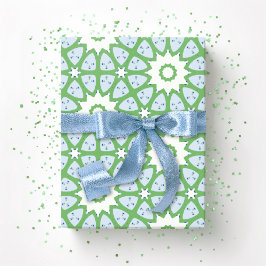 Amal Star Lattice in Slate and Green Cadeaupapier