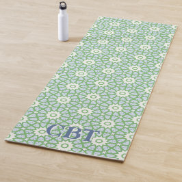 Amal Star Lattice in Slate and Green Personalized Yogamat