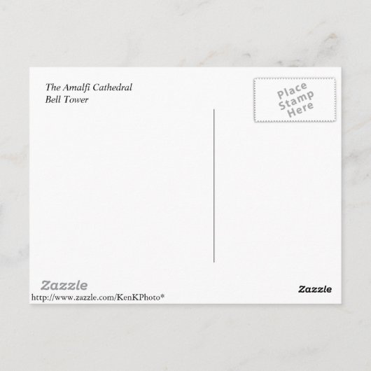 Amalfi Bell Tower Briefkaart (Achterkant)