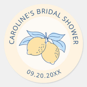 Amalfi Citroen Bruidsdouche Ronde Sticker