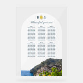 Amalfi Coast Arch Italy Wedding Seating Chart (Recto)