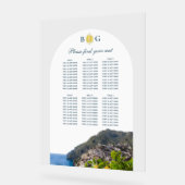 Amalfi Coast Arch Italy Wedding Seating Chart (Angle)