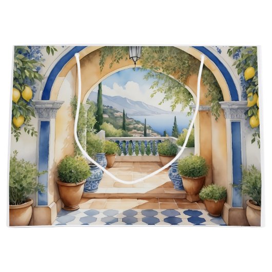 Amalfi Coast Archway Mediterraan uitzicht Groot Cadeauzakje (Voorkant)