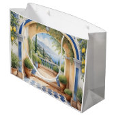 Amalfi Coast Archway Mediterraan uitzicht Groot Cadeauzakje (Achterkant Gekanteld)