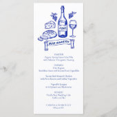 Amalfi Coast Bon Appetit Wine & Cheese Wedding Menu (Voorkant)