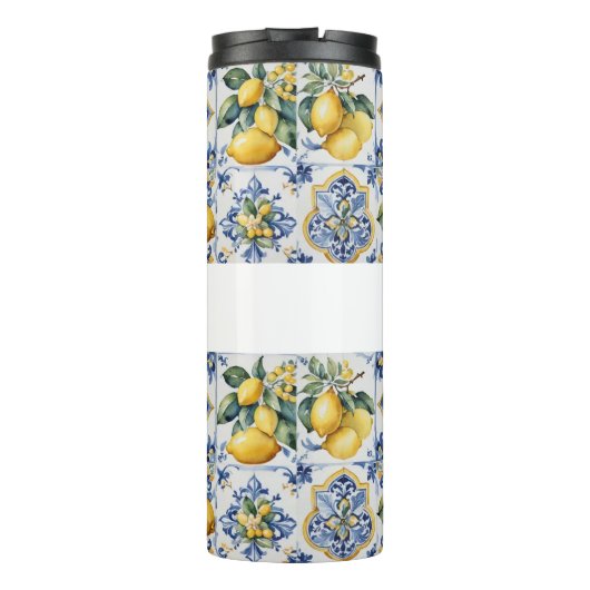 Amalfi Coast Citroen Tegels Italië Thermosbeker (Achterkant)