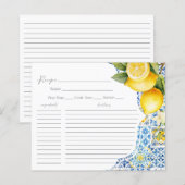 Amalfi Coast Deel een Recept Kaart Vrijgezellenfee (Voorkant / Achterkant)