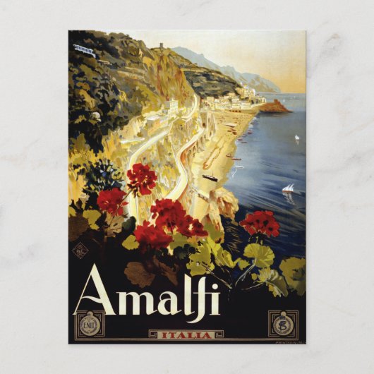  Amalfi Coast Italia Reizen Briefkaart (Voorkant)
