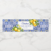 Amalfi Coast Italiaans Baby shower Waterfles Etiket (Enkel label)