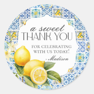 Amalfi Coast Italiaans Dessert Favor Sticker