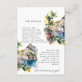 Amalfi Coast Italie - carte d'information mariage (Devant)