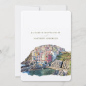 Amalfi Coast Italie Destination Mariage Invitation (Dos)