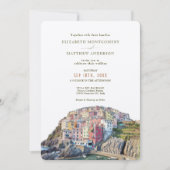 Amalfi Coast Italie Destination Mariage Invitation (Devant)