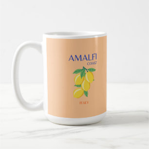 Amalfi Coast, Italië, Reiskunst, Pastel, Oranje Koffiemok