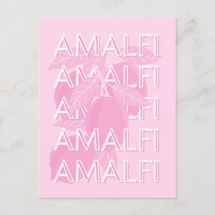 Amalfi Coast, Italië, Reiskunst, Preppy, Roze Briefkaart