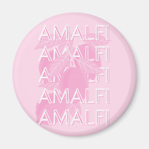 Amalfi Coast, Italië, Reiskunst, Preppy, Roze Magneet