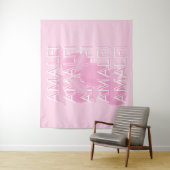 Amalfi Coast, Italië, Reiskunst, Preppy, Roze Wandkleed (In situ)