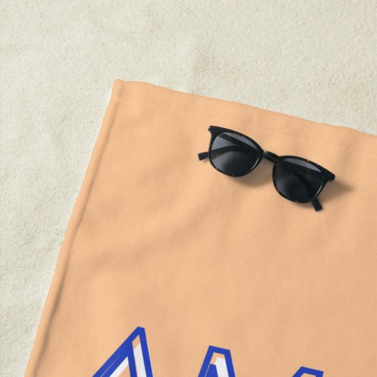 Amalfi Coast, Italië Reiskunst, Preppy, Sinaasappe Strandlaken (In situ)