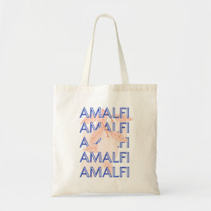Amalfi Coast, Italië Reiskunst, Preppy, Sinaasappe Tote Bag