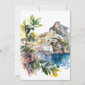 Amalfi Coast, Italië uitnodiging voor de bruiloft  (Achterkant)