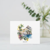 Amalfi Coast Italien mariage rsvp carte postale (Debout devant)