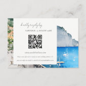 Amalfi Coast Italy Landscape Weddenschap QR Code R Informatiekaartje (Voorkant)